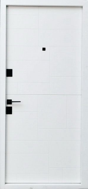 Входная дверь Straj Пирамис 3D белая эмаль VG 950 мм