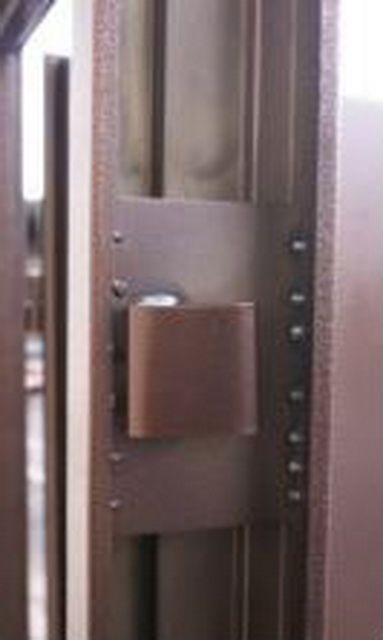 Входная дверь Форт-М Техно 1 коричневая шагрень 1200 мм
