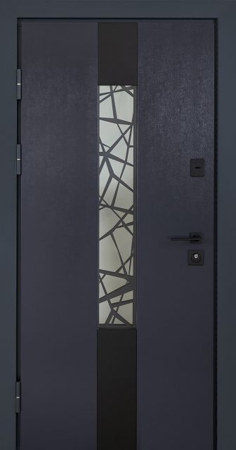 Входная дверь ABWEHR Модель LAMPRE (LP-3) Anthracite 960 мм