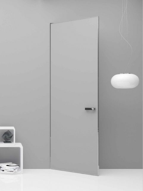 Міжкімнатні двері Smart Invisible прихованого монтажу з алюмінієвим торцем