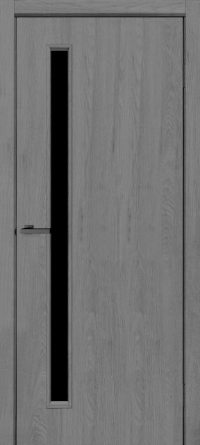 Міжкімнатні двері MS Doors SIMPLE ТАКОМА ПВХ чорне скло