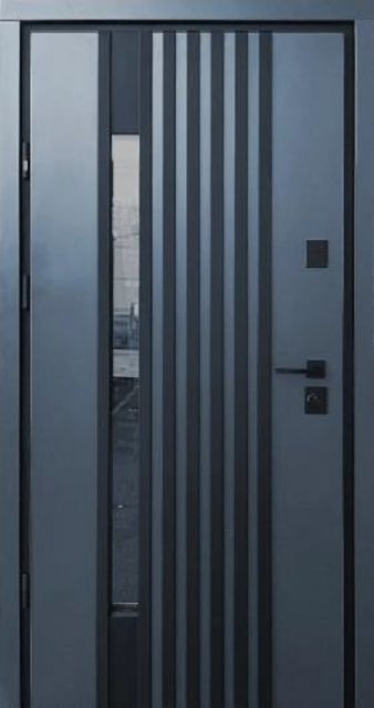 Вхідні двері Straj Berez Rio P LOFT Антрацит зі склом 870 мм вулиця
