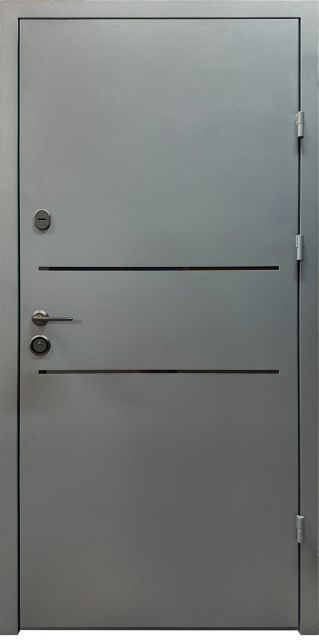 Входная уличная дверь CITY LIGHT 2 — Ral 7016 антрацит, 960 мм