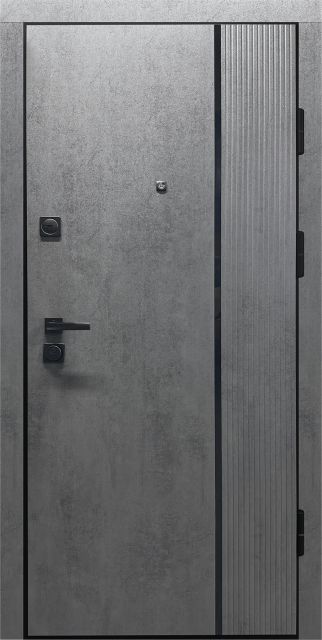 Вхідні двері в квартиру CITY STYLE 1 — темний бетон, 860 мм