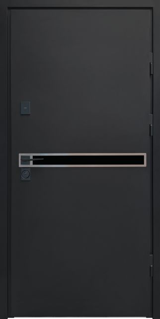 Вхідні двері в будинок CITY PRO 1 — чорний муар, 860 мм
