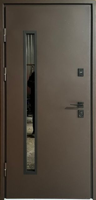 Вхідні двері Redfort Стріт Браун Люкс зі склопакетом 960 мм вулиця