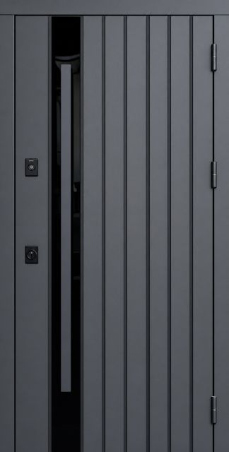 Вхідні двері для вулиці Qdoors АРТ Стріт 3К Дуб темний ручка скоба 850 мм