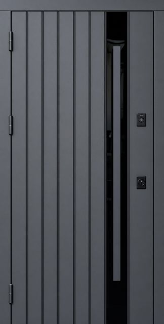 Вхідні двері для вулиці Qdoors АРТ Стріт 3К Коричневі ручка скоба 950 мм